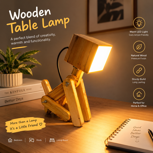 Unique Wooden Decorative Lamp
