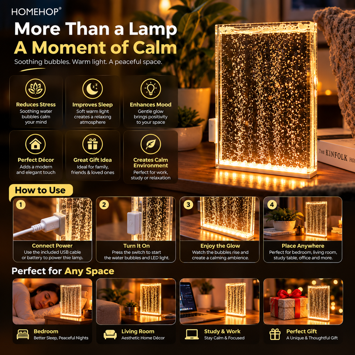 Snowy Street Lamp Night Light