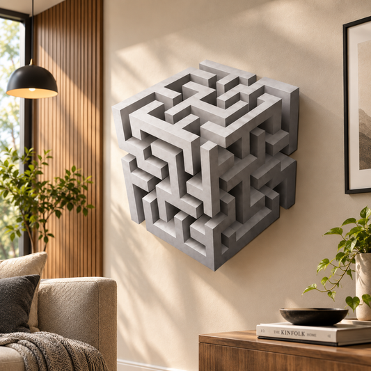 3D Cube Illusion Corner Wall Sticker