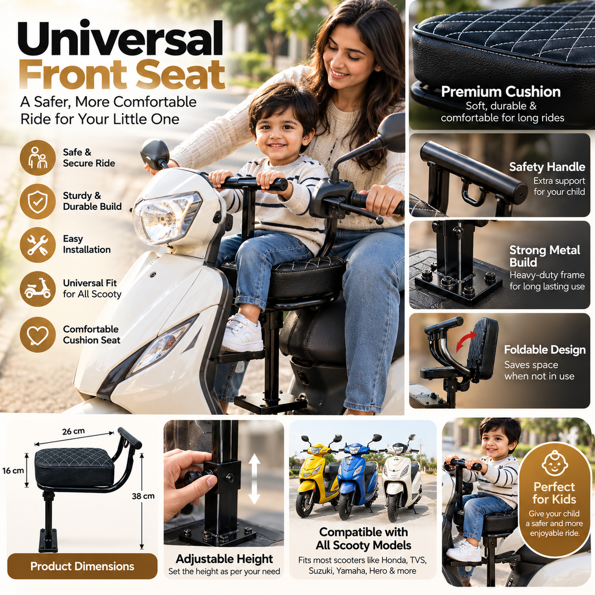 Folding Baby Seat for Scooters