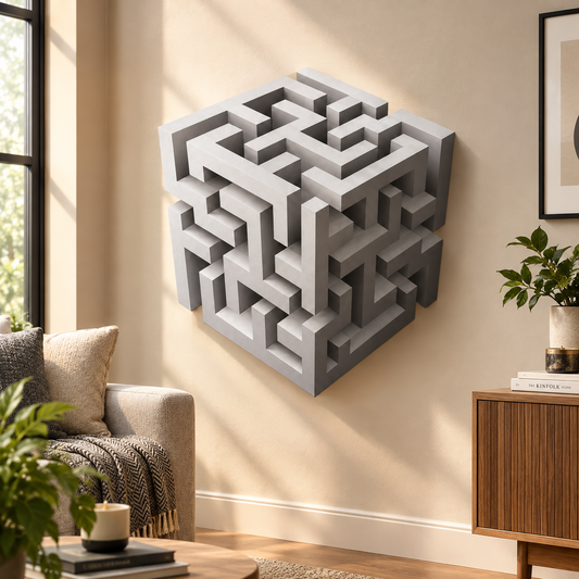3D Cube Illusion Corner Wall Sticker