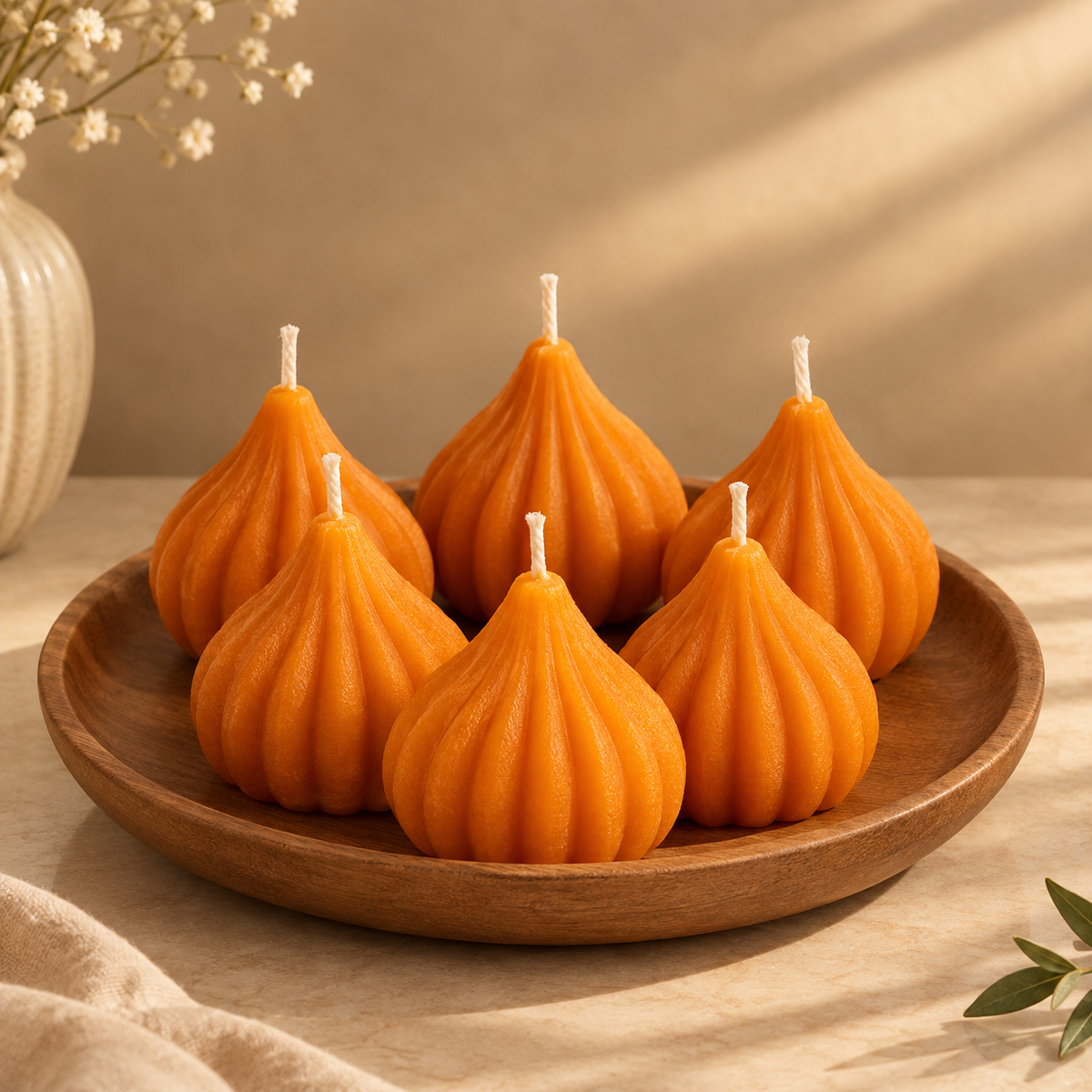 Modak Shaped Scented Candle (Pack of 4)
