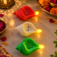 Plastic Water Sensor Shankh Led Diya Lights (PACK OF 6)