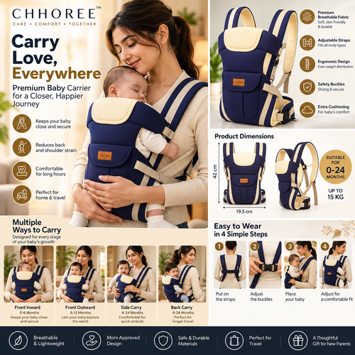 Chanak 4-in-1 Ergonomic Baby Mumma's Lap Baby Carrier