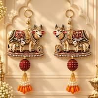 Designer Cow & Calf Wall Hanging Keychain Set
