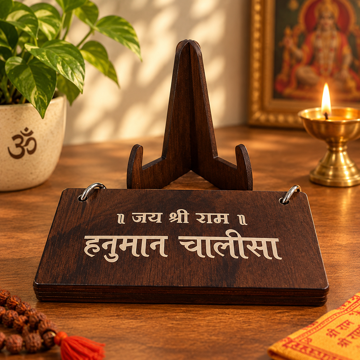 Wooden Hanuman Chalisa