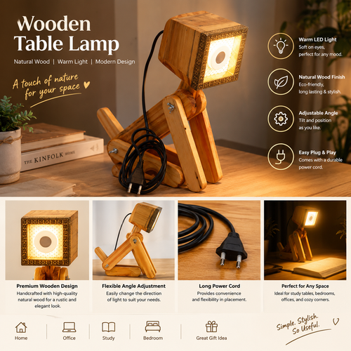 Unique Wooden Decorative Lamp