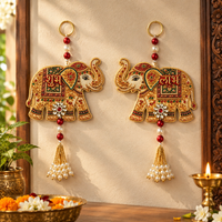 Elephant Designer Shubh Labh Wall Hanging Set