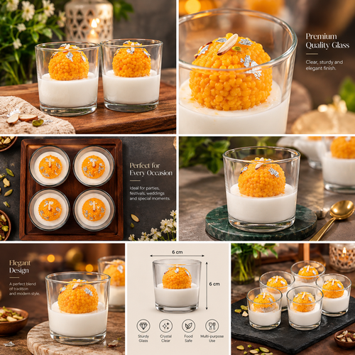 Glass Laddu Candle – Pack of 2