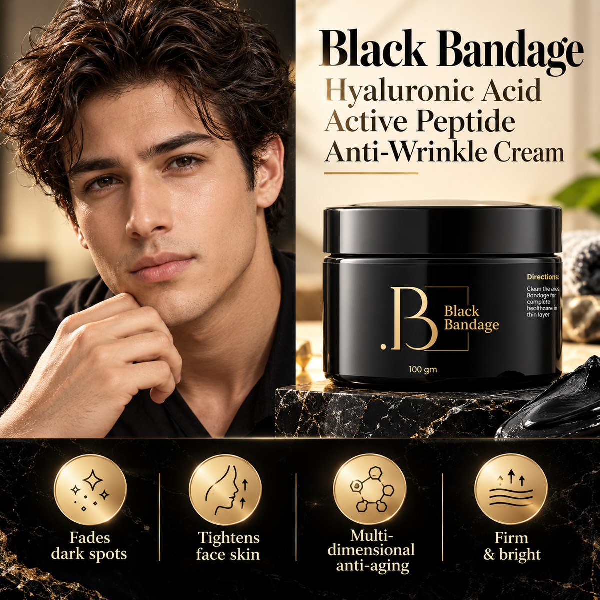 Black Bandage Anti-Wrinkle Repair Cream – Pack of 2