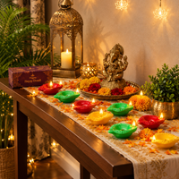 Plastic Water Sensor Shankh Led Diya Lights (PACK OF 6)